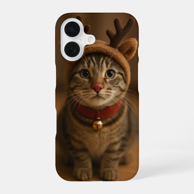 Funda Para iPhone 16 Rudolph the Cat iPhone 16 Case (Reverso )