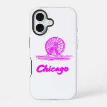 Rueda de Chicago Navy Pier Neon Rosa