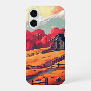 Funda Para iPhone 16 Ruta forestal tranquila en el estuche Sunset_iphon