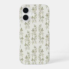 Funda Para iPhone 16 Sage Green Watercolor French Country Olive Pattern