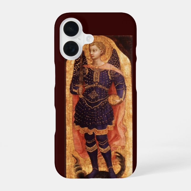 FUNDA PARA iPhone 16 SAINT MICHAEL ARCHANGEL CON DRAGON (Reverso )