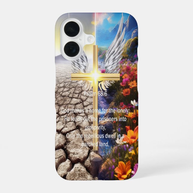 Funda Para iPhone 16 Salmo 68 (Reverso )