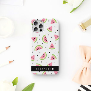 Funda Para iPhone 16 Sandías rosadas, semillas de sandía, tu nombre