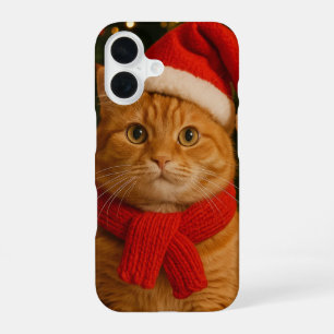 Funda para iPhone 16 Santa Cat