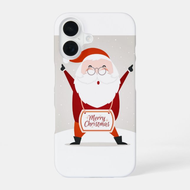 Funda Para iPhone 16 Santa Claus Greeting (Reverso )
