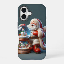 Santa con Doble Bola de Nieve, Navidad, Autor Na