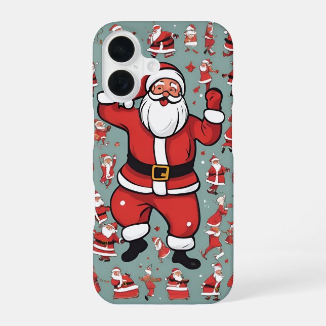 Funda Para iPhone 16 Santa divertido (Reverso )
