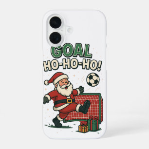 Funda Para iPhone 16 Santa Fútbol Goal - Navidades divertidos