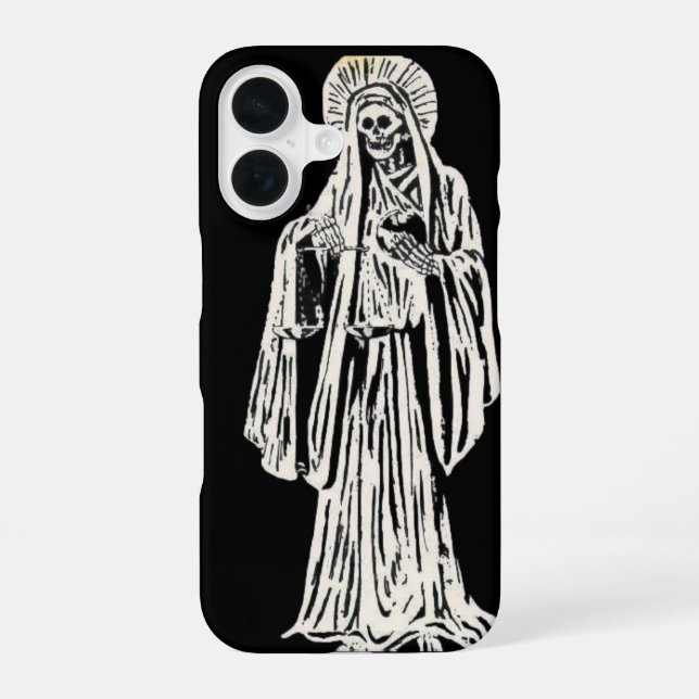 Funda Para iPhone 16 Santa Muerte (Reverso )