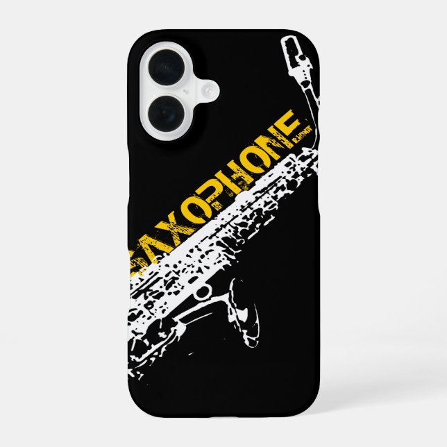 Funda Para iPhone 16 Saxofón (Reverso )