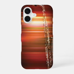 Funda Para iPhone 16 Saxofón de jazz ardiente