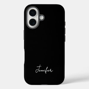Funda Para iPhone 16 Script de firma de nombre personalizado minimalist