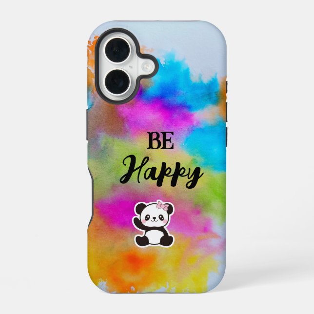 Funda Para iPhone 16 Sé feliz  (Reverso )
