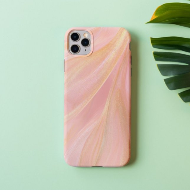 Funda Para iPhone 16 Seda Rosé – Mármol Rosa y Dorado de Lujo (Subido por el creador)