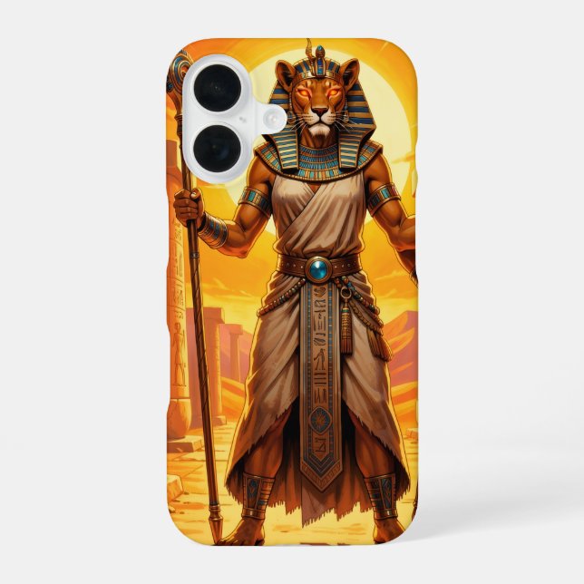 Funda Para iPhone 16 Sekhmet – Löwenköpfige Kriegsgöttin (Reverso )