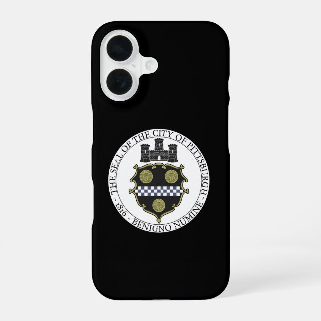Funda Para iPhone 16 Sello de la ciudad de Pittsburgh (Reverso )