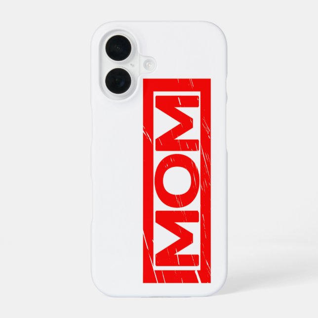 Funda Para iPhone 16 Sello de mamá (Reverso )