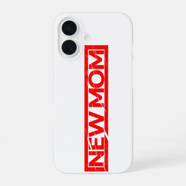 Funda Para iPhone 16 Sello de Nueva Mamá (Reverso )