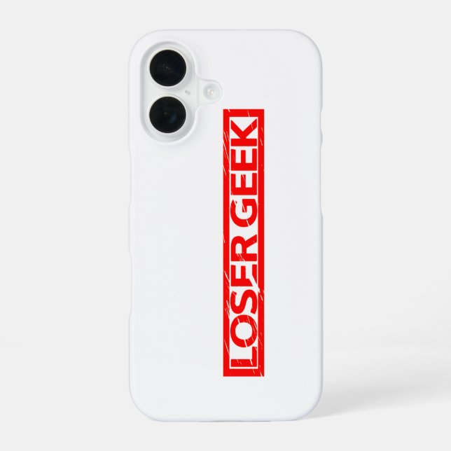 Funda Para iPhone 16 Sello geek perdedor (Reverso )