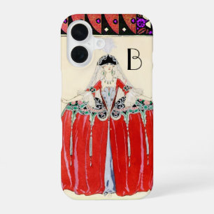 FUNDA PARA iPhone 16 SEÑORA DE ROJO, DISEÑO DE TRAJES DE MODA DE BELLEZ