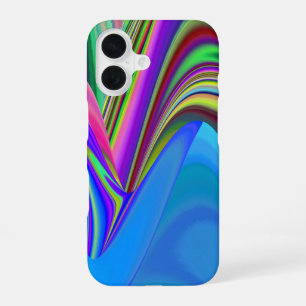 Funda Para iPhone 16 Sensación de verano, Arte de arcoíris 3D abstracto