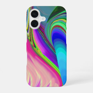 Funda Para iPhone 16 Sentimiento de verano, Arte de arcoíris 3D abstrac