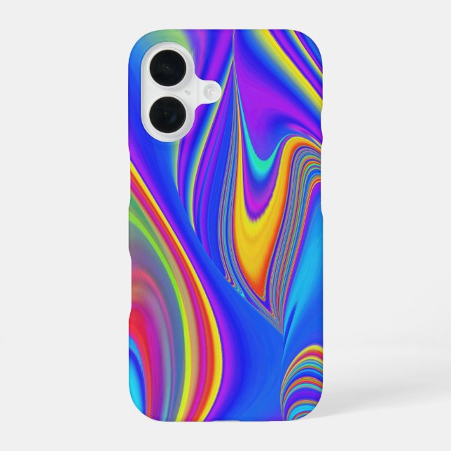 Funda Para iPhone 16 Sentimiento de verano, Arte de arcoíris 3D abstrac (Reverso )