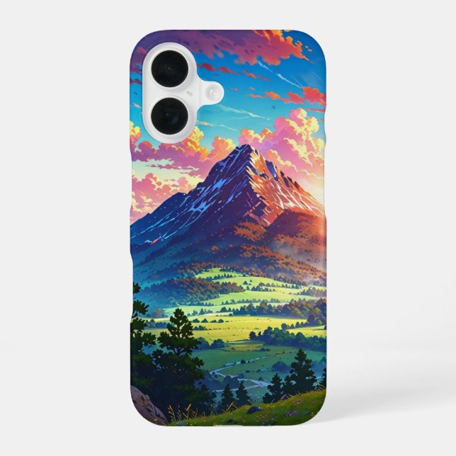 Funda Para iPhone 16 Serene Sunset Mountains (Reverso )