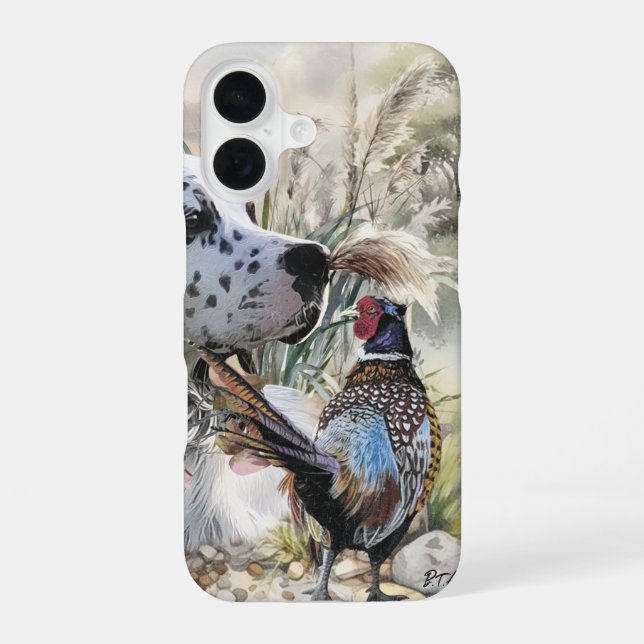 Funda Para iPhone 16 Setter y faisán (Reverso )