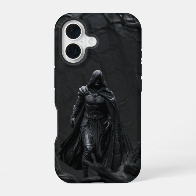 Funda Para iPhone 16 Shadow Walker – Guerrero con Capucha (Reverso )