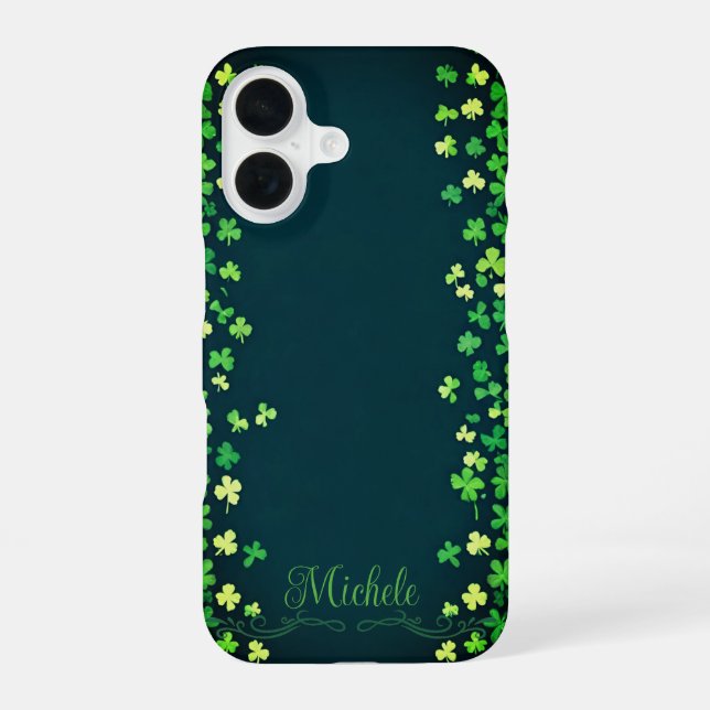 Funda Para iPhone 16 Shamrock Border Bliss (Reverso )
