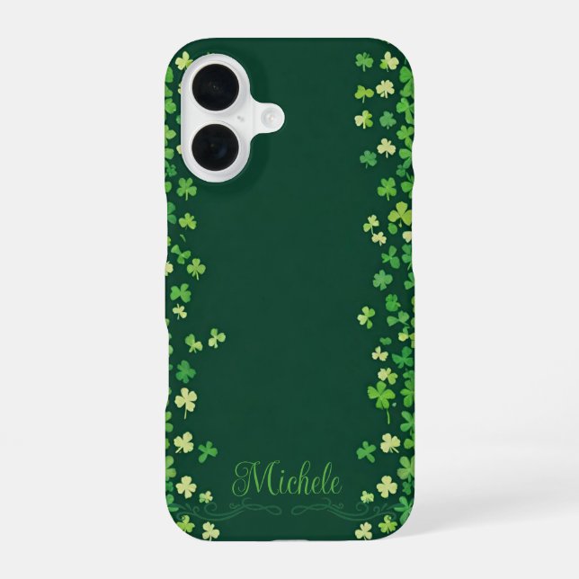Funda Para iPhone 16 Shamrock Border Bliss (Reverso )