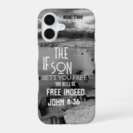 Funda Para iPhone 16 "si el hijo te libera, liberarás"