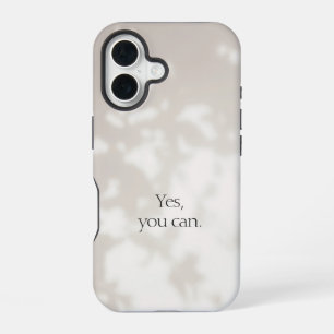 Funda Para iPhone 16 Sí, puedes. Beige Motivacional