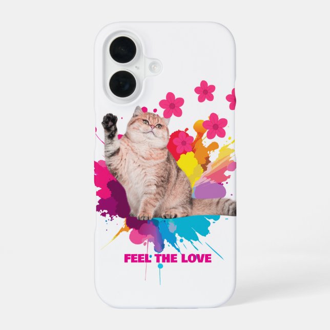 FUNDA PARA iPhone 16 SIENTE EL AMOR DISEÑO MODERNO (Reverso )