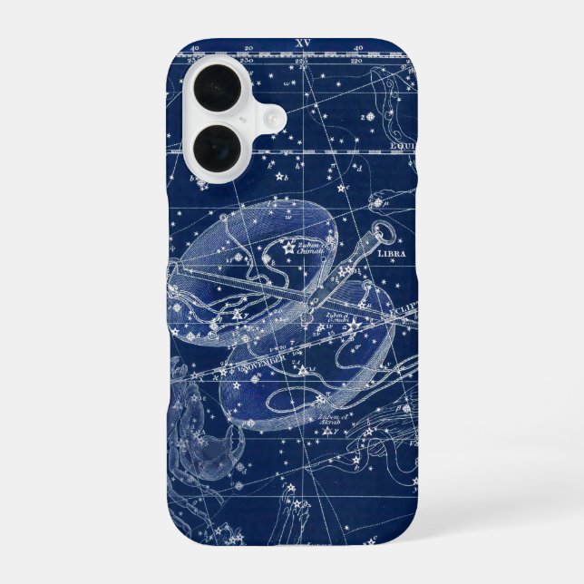 Funda Para iPhone 16 Signo zodiacal Libra Ilustración vintage (Reverso )
