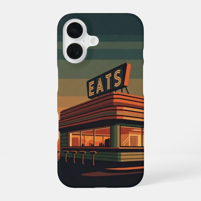 Funda Para iPhone 16 Silencio de la Cafetería al Borde de la Carretera (Reverso )