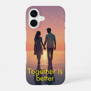 Funda Para iPhone 16 Silhouette romántica personalizada