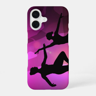 Funda Para iPhone 16 Silueta de bailarina de ballet rosa