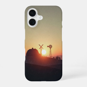 Funda Para iPhone 16 Silueta de granja retro