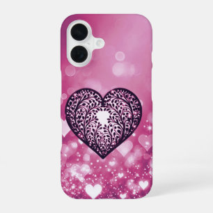 Funda Para iPhone 16 Silueta elegante del corazón