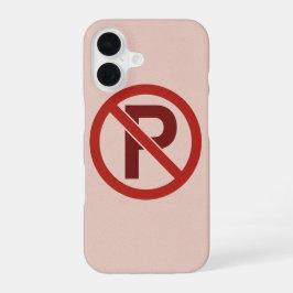 Funda Para iPhone 16 Símbolo antiguo de Prohibido Aparcar
