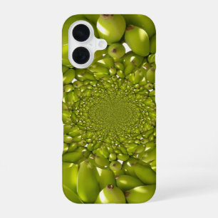 Funda Para iPhone 16 Simetría Tropical Kaleidoscopio de Plátano Verde