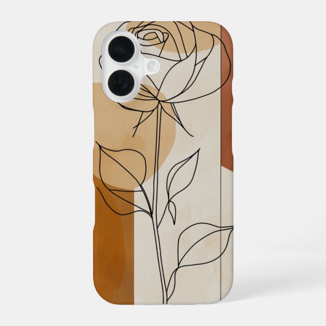 Funda Para iPhone 16 Single Line Rose (Reverso )