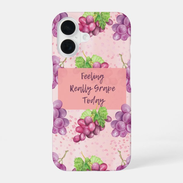 Funda Para iPhone 16 Sintiéndose Realmente Uva Hoy (Reverso )
