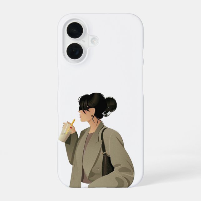 Funda Para iPhone 16 Sip urbano - Estuche para iPhone delgado ilustrado (Reverso )