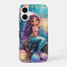 Funda Para iPhone 16 Sirena con linterna de medusa