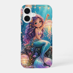 Funda Para iPhone 16 Sirena con linterna de medusa