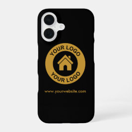 Funda Para iPhone 16 Sitio web de logotipo empresarial personalizado si