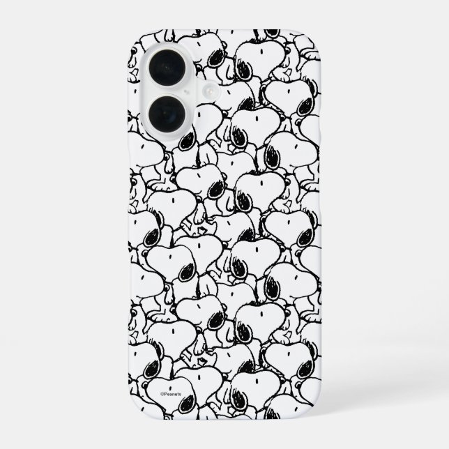 Funda Para iPhone 16 Snoopy Classic Comics Pattern (Reverso )
